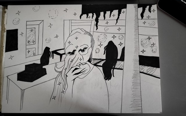 Syvähengitystä yön syvyydessä. Lihapiirakka.